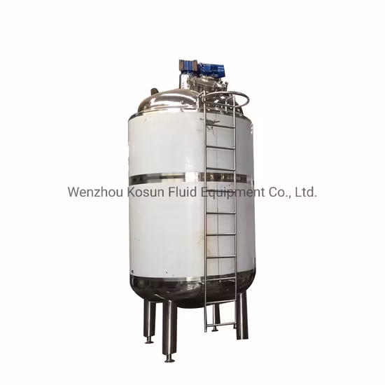 Double Jacket Electric Heating Vertical Ss Mixer Agitation Liquid Blend Mixing Tank